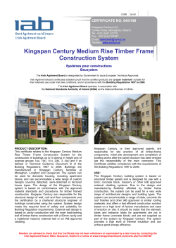 Kingspan Century Medium Rise Timber Frame Construction System