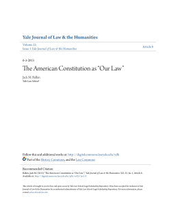 The American Constitution as &ldquo;Our Law&rdquo;