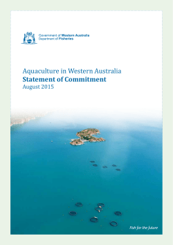 Aquaculture in Western Australia Statement of Commitment
