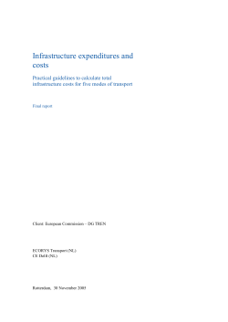 Infrastructure expenditures and costs