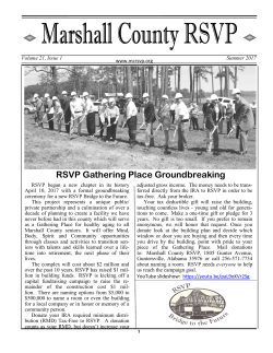 RSVP Newsletter - Marshall County Retired and Senior Volunteer
