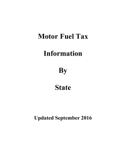 Motor Fuel Tax Information By State