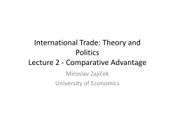 International Trade - comparative advantage LN2