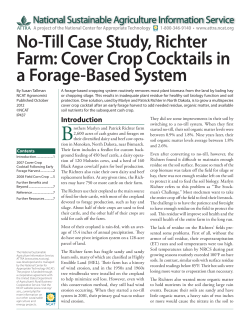 No-Till Case Study, Richter Farm: Cover Crop Cocktails in a Forage