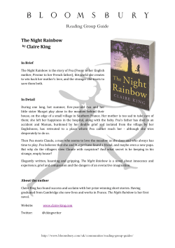 Reading Group Guide The Night Rainbow by Claire King