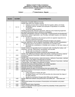 Pacing Guide - Mobile County Public Schools