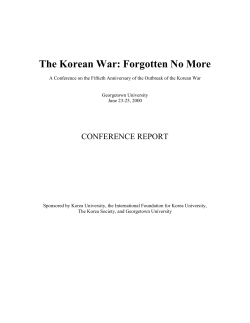 The Korean War: Forgotten No More