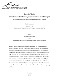 Bachelor Thesis. The influence of landlocked geographical position