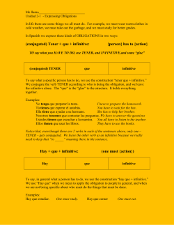 (conjugated) Tener + que + infinitive