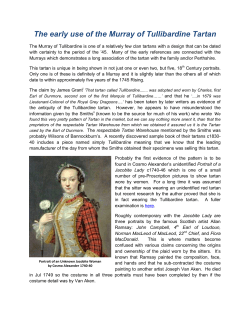 The early use of the Murray of Tullibardine Tartan