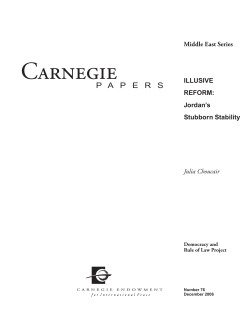 Illusive Reform: Jordan`s Stubborn Stability