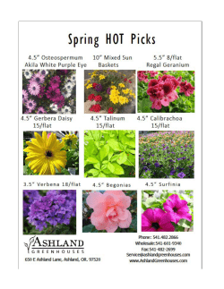 Availability List - Ashland Greenhouses