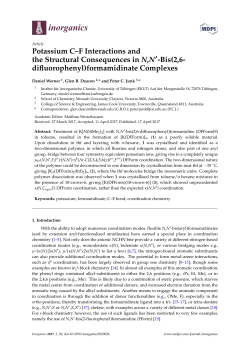 Potassium C&ndash;F Interactions and the Structural Consequences in N,N