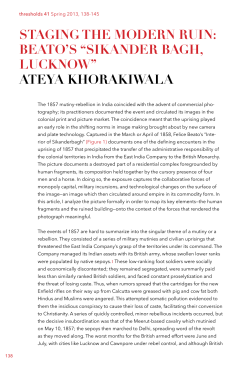 staging the modern ruin: beato`s