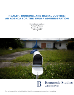 health, housing, and racial justice: an agenda