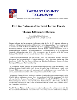 Civil War Veterans of Northeast Tarrant County Thomas