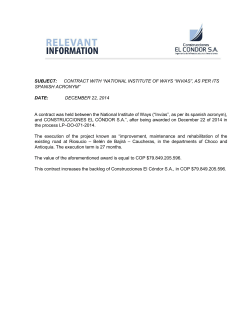 DECEMBER 22, 2014 A cont - Construcciones El Cóndor