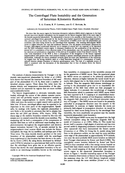 The Centrifugal Flute Instability and the Generation of Saturnian