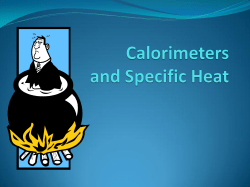 Calorimeters and Specific Heat