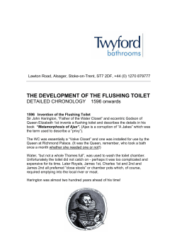 the development of the flushing toilet