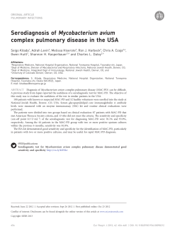 Serodiagnosis of Mycobacterium avium