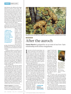 After the auroch