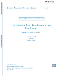 The Impact of Cash Transfers on School