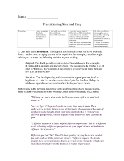 Making Powerful Transitions