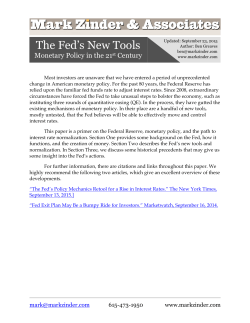 The Fed`s New Tools