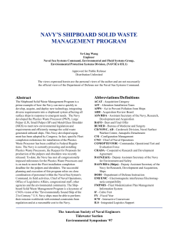 navy`s shipboard solid waste management program