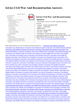 Icivics Civil War And Reconstruction Answers