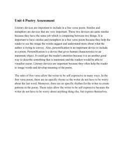 Unit 4 Poetry Assessment