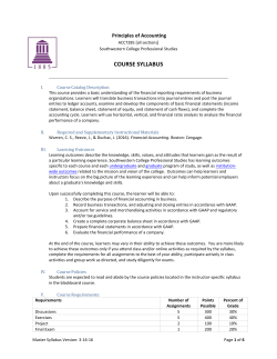 Course Syllabus Master Template