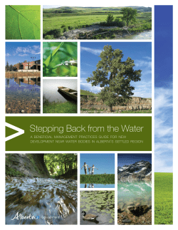 Stepping Back from the Water - Alberta Environment and Parks