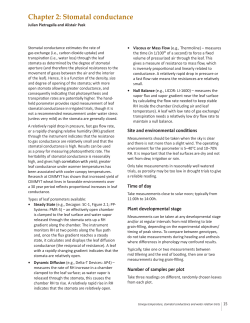 Chapter 2: Stomatal conductance