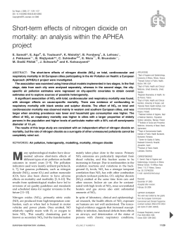 Short-term effects of nitrogen dioxide on mortality: an analysis within