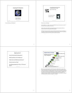 How do we Measure the Biosphere? Stress Science is NOT Magic