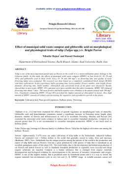 Effect of municipal solid waste compost and gibberellic