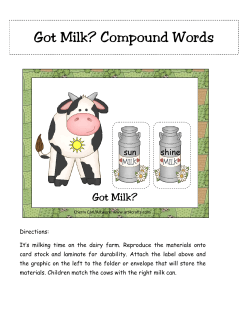 Got Milk? Compound Words
