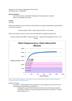Claim Frequency (y) vs. Claim Value (x) for