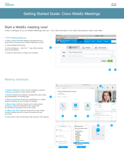 1. Go to meetings.webex.com. 2. Sign in using the email address