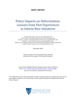 Policy Impacts on Deforestation - Duke People
