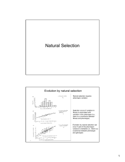 Natural Selection - Evolutionary Biology
