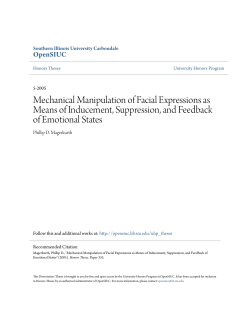 Mechanical Manipulation of Facial Expressions as Means