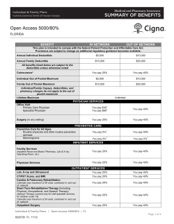 822072h Summary of Benefits Open Access 5000 80 FL 1-13