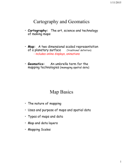 Cartography and Geomatics Map Basics