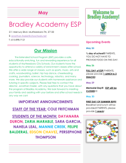 Bradley May Newsletter - Extended School Program