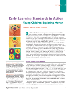 Early Learning Standards in Action