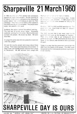 Sharpeville 21 March 1960