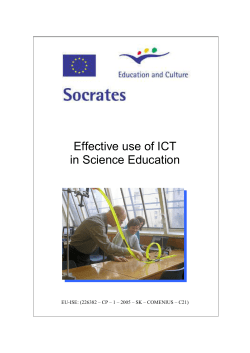 Effective use of ICT in Science Education